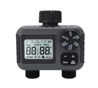 SEAFRONT Timer du Tuyau à Deux Zones avec 2 Prises de Vente Facile à Régler Un Système d'arrosage Fiable pour Le Calendrier d'arrosage du Jardin IPX5 240 Min Durée Connecteurs en Nylon à l'épreuve du