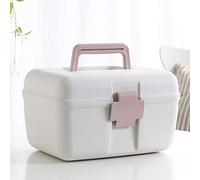 SEAFRONT Trousse de Premiers Secours, Matériau PP, Boîte à Médicaments à 2 Couches, Boîte à Médicaments d'urgence Portable pour le Bureau à Domicile, Facile à Classer et à Déplacer, Idéale pour un