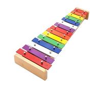 SEAFRONT Xylophone 15 Notes, Piano à Main coloré pour Enfants, Barres Métalliques 15 Tons pour l'éducation Musicale des Tout-Petits