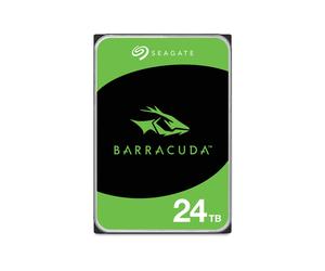 Seagate Barracuda Desktop HDD 24To 3.5" SATA 7200 tr/min, Cache 512Mo, Interface 6Gbit/s, Débit 190MiB/s, 101.8x26.1x147mm, 695g