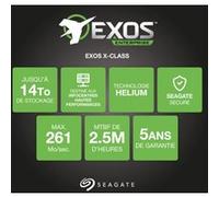 Seagate Exos X10 ST10000NM0096 - Disque dur - 10 To - interne - 3.5" - SAS 12Gb/s - 7200 tours/min - mémoire tampon : 256 Mo G