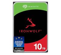 Seagate IronWolf 10To, Disque dur interne NAS HDD, CMR 3.5 Pouces, SATA 6 Goits/s 7 200 tr/min, 256 Mo de mémoire cache, pour NAS RAID, Ouverture Facile, Services Rescue (ST10000VNZ00)