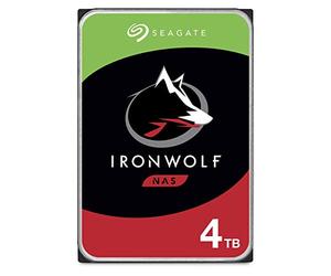 Seagate IronWolf 4 To, Disque dur interne NAS HDD, CMR 3,5" SATA 6 Gbit/s 5 900 tr/min, 64 Mo de mémoire cache, pour NAS RAID, services Rescue valables 3 ans (ST4000VN008)