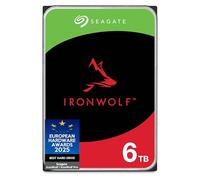 Seagate IronWolf 6To, Disque dur interne NAS HDD, CMR 3.5 Pouces, SATA 6Goit/s 7200 tr/min, 256 Mo de mémoire cache, pour NAS RAID, Ouverture Facile, Services Rescue (ST6000VNZ06)