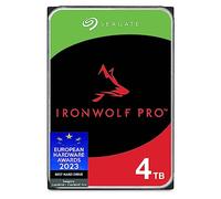 Seagate IronWolf Pro 4To, Disque dur d'entreprise interne NAS HDD, CMR, 3.5 Pouces, SATA 6Goits/s, 7 200 tr/min, 256 Mo de mémoire cache, Ouverture Facile, Services Rescue (ST4000NTZ01)