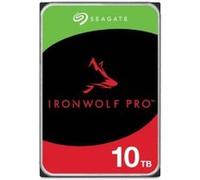 Seagate IronWolf Pro ST10000NT001 - Disque dur - 10 To - interne - 3.5" - SATA 6Gb/s - 7200 tours/min - mémoire tampon : 256 Mo - avec 3 ans de Seagate Rescue Data Recovery Rouge argenté G