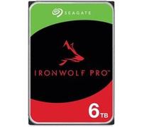 Seagate IronWolf Pro ST6000NT001 - Disque dur - 6 To - interne - 3.5" - SATA 6Gb/s - 7200 tours/min - mémoire tampon : 256 Mo - avec 3 ans de Seagate Rescue Data Recovery Rouge argenté G