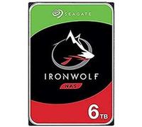 Seagate IronWolf ST6000VN001 - Disque dur - 6 To - interne - 3.5" - SATA 6Gb/s - 5400 tours/min - mémoire tampon : 256 Mo Blanc G