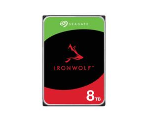 Seagate IronWolf ST8000VN004 - HDD 8To 7200 tr/min 256Mo 3.5" SATA III 6Gbit/s, pour NAS, capteurs VR, 1200000h MTBF