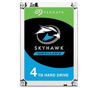 Seagate Skyhawk 4 to, Disque Dur Interne de Surveillance HDD, 3,5" SATA 6 Gbit/s, 64 Mo Mémoire Cache, pour Système de Caméras de Sécurité, Services Rescue Valables 3 Ans (ST4000VX007)