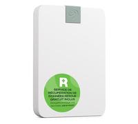 Seagate Ultra Touch HDD, 2 To, Disque dur externe, blanc, matériaux recyclés, USB-C compatible PC, Mac et Chromebooks, Dropbox et Mylio inclus, 2 ans Rescue Services (STMA2000400)