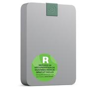 Seagate Ultra Touch HDD, 4 To, Disque dur externe, gris, matériaux recyclés, USB-C compatible PC, Mac et Chromebooks, Dropbox et Mylio inclus, 2 ans Rescue Services (STMA4000400)