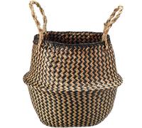 Seagrass Panier de stockage Pot de fleurs Rotin Porte-jouets Conteneur Décor - M