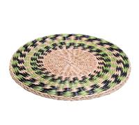 Seagrass Placemat - Rustic Boho Table Accent for Dining Style | Handwoven Natural Fiber Round Mat 20cm Size, Decorative Surfaces Layer for Kitchen Party Wedding Holiday Table Setting
