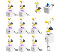 Seagull Mine Sound Button Keychain, Rechargeable Fidget Clicker with Real Sound & LED Light, Adults Keyboard Clicker for Fun& Stress Relief