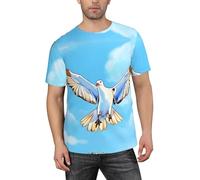 Seagulls in Flight T-shirt à manches courtes pour homme, évacuation de l'humidité, tailles S à 3XL, noir, Taille 3XL