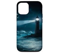 Seagulls Lighthouse Ocean Lovers Sea Shore Water Blue Waves Coque pour iPhone 12/12 Pro