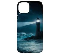 Seagulls Lighthouse Ocean Lovers Sea Shore Water Blue Waves Coque pour iPhone 15 Plus