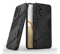 SEAHAI Coque pour Honor 200 Pro 5G, Double Couche Renforcée Défense TPU Silicone Antichoc Armure Protection Housse, Étui avec Bracket et Support - Noir