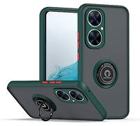 SEAHAI Coque pour Huawei Nova 11i, Givré Translucide Dur PC Housse Silicone TPU Bumper Très Mince Antichoc Étui Case avec 360 Degrés Rotation Bague, Vert foncé