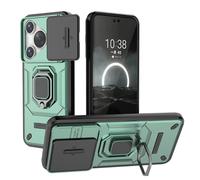 SEAHAI Coque pour Huawei Pura 70 Pro, Très Mince Renforcée Bumper TPU + Dur PC Silicone Antichoc Armure Housse, Étui avec Protection de la Caméra et Rotation Bague Soutien - Vert