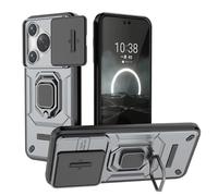 SEAHAI Coque pour Huawei Pura 70 Pro, Très Mince Renforcée Bumper TPU + Dur PC Silicone Antichoc Armure Housse, Étui avec Protection de la Caméra et Rotation Bague Soutien - Gris