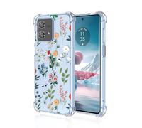 SEAHAI Coque pour Motorola Edge 40 Neo, Ultra Mince Élégant en Silicone Souple Fleurs Colorés Housse Brillante Antichoc, Transparent TPU Gel Étui - Coloré