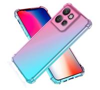 SEAHAI Coque pour Motorola Edge 60 Neo/Edge 50 Neo/ThinkPhone 25, Étui en Gradient Color Très Mince TPU Case Cover, Housse de Transparente Antichoc Souple Silicone Bumper, Rose/Vert
