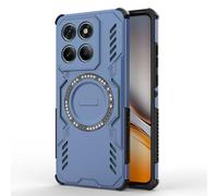 SEAHAI Coque pour Motorola Edge 60 Pro avec Magnétique D'adsorption Fonction, Très Mince Style Cool Dur PC + TPU Bumper Silicone Antichoc Armure Housse Protection Étui, Bleu