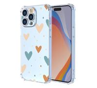 SEAHAI Coque pour Motorola Edge 70 Pro, Ultra Mince Élégant en Silicone Souple Fleurs Colorés Housse Brillante Antichoc, Transparent TPU Gel Étui - Cœur d'amour