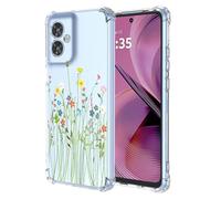 SEAHAI Coque pour Motorola Edge 70 Pro, Ultra Mince Élégant en Silicone Souple Fleurs Colorés Housse Brillante Antichoc, Transparent TPU Gel Étui - Vignes