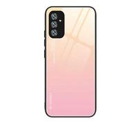 SEAHAI Coque pour Motorola Edge 70 Pro, Ultra Mince Silicone TPU Souple Bumper Étui Arrière Mode Dégradé de Couleur en Verre Trempé Housse Antichoc Case, Rose Girly