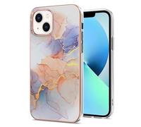 SEAHAI Coque pour Motorola Moto E15 / Moto G05, Ultra Mince Élégant en Silicone Souple Motifs Colorés Coque Brillante Antichoc, TPU Gel Etui Résistant - Blanc marbré