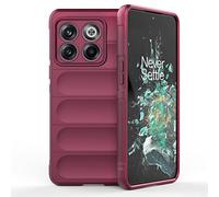 SEAHAI Coque pour OnePlus 10T 5G, [Conception D'airbag] Robuste Étui de Protection Complète du Corps, Housse Silicone Douce Antichoc Anti-Chute Case - Violet foncé