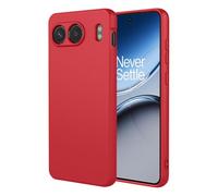 SEAHAI Coque pour OnePlus Nord 4 5G, Très Mince Housse Silicone Liquide Gel Souple Étui avec Antichoc Conception D'airbag, Élégant Finition Matte TPU Bumper Étui - Rouge