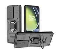 SEAHAI Coque pour OnePlus Nord CE 3 Lite 5G, Très Mince Renforcée Bumper TPU + Dur PC Silicone Antichoc Armure Housse, Étui avec Protection de la Caméra et Rotation Bague Soutien, Noir