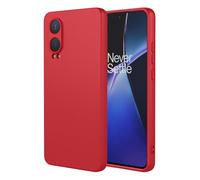 SEAHAI Coque pour OnePlus Nord CE 4 Lite 5G, Très Mince Housse Silicone Liquide Gel Souple Étui avec Antichoc Conception D'airbag, Élégant Finition Matte TPU Bumper Étui, Rouge