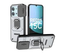 SEAHAI Coque pour Oppo A6 Pro 5G/4G, Très Mince Renforcée Bumper TPU + Dur PC Silicone Antichoc Armure Housse, Étui avec Protection de la Caméra et Rotation Bague Soutien - Gris