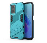 SEAHAI Coque pour Oppo A96 / Oppo A76 / Realme 9i / Oppo A36, Double Couche Renforcée Défense TPU Silicone Antichoc Armure Protection Housse, Étui avec Bracket et Support - Bleu