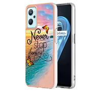 SEAHAI Coque pour Oppo A96 / Oppo A76 / Realme 9i / Oppo A36, Ultra Mince Élégant en Silicone Souple Motifs Colorés Coque Brillante Antichoc, TPU Gel Etui Résistant - Papillon rêve