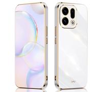 SEAHAI Coque pour Oppo Find X9 5G, Ultra Mince Élégant en Silicone Souple Galvanoplastie Phnom Penh Design Coque Brillante Antichoc TPU Gel Etui Résistant, Blanche
