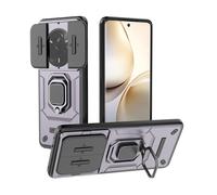 SEAHAI Coque pour Realme 14 Pro+ Plus 5G, Très Mince Renforcée Bumper TPU + Dur PC Silicone Antichoc Armure Housse, Étui avec Protection de la Caméra et Rotation Bague Soutien - Violet