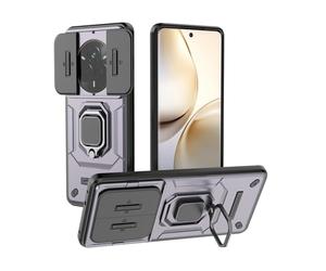 SEAHAI Coque pour Realme 14 Pro+ Plus 5G, Très Mince Renforcée Bumper TPU + Dur PC Silicone Antichoc Armure Housse, Étui avec Protection de la Caméra et Rotation Bague Soutien - Violet