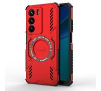 SEAHAI Coque pour Realme C71/Realme C73/Realme P3 Lite 4G avec Magnétique D'adsorption Fonction, Très Mince Style Cool Dur PC + TPU Bumper Silicone Antichoc Armure Housse Protection Étui, Rouge