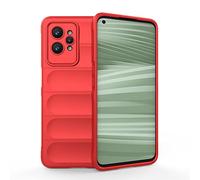 SEAHAI Coque pour Realme GT 2 Pro 5G (GT2 Pro), [Conception D'airbag] Robuste Étui de Protection Complète du Corps, Housse Silicone Douce Antichoc Anti-Chute Case - Rouge