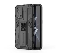 SEAHAI Coque pour Realme GT Master Edition, Double Couche Renforcée Défense TPU Silicone Antichoc Armure Protection Housse, Étui avec Bracket et Support pour Realme GT Master Edition - Noir