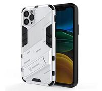 SEAHAI Coque pour Realme Note 60, Double Couche Renforcée Défense TPU Silicone Antichoc Armure Protection Housse, Étui avec Bracket et Support - Blanc