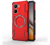 SEAHAI Coque pour Realme P3 5G avec Magnétique D'adsorption Fonction, Très Mince Style Cool Dur PC + TPU Bumper Silicone Antichoc Armure Housse Protection Étui, Rouge