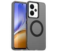SEAHAI Coque pour Realme P3 5G/Realme 14 5G/Realme 14T 5G avec Magnétique D'adsorption Fonction, Très Mince Givré Translucide Dur PC Housse Silicone TPU Bumper Antichoc Étui Case, Noir