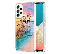 SEAHAI Coque pour Samsung Galaxy A53 5G, Ultra Mince Élégant en Silicone Souple Motifs Colorés Coque Brillante Antichoc, TPU Gel Etui Résistant pour Samsung Galaxy A53 5G - Papillon rêve